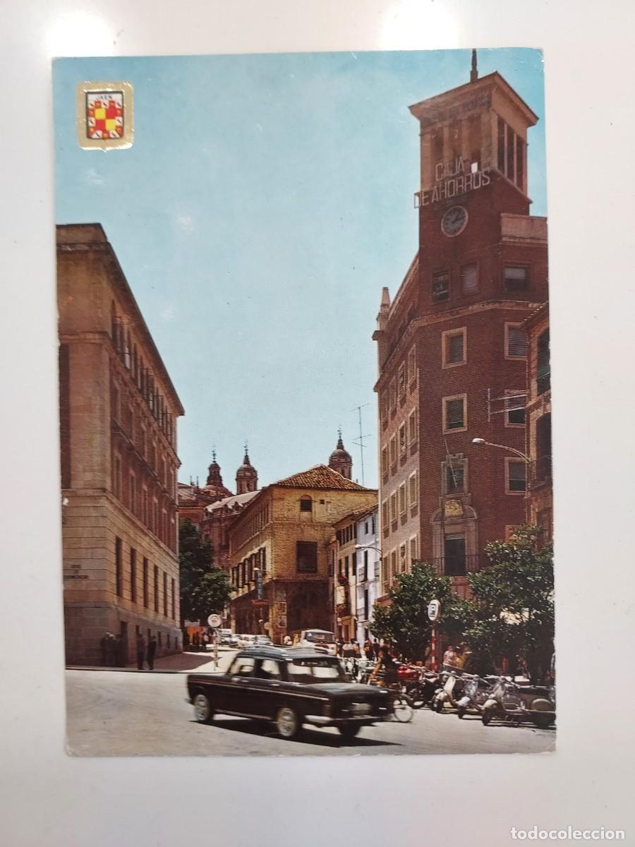 Postales: POSTAL JAEN CALLE PESCADERIA. 1965. CIRCULADA. SUBIRATS 1226. MOTO VESPA PARKING VER FOTO