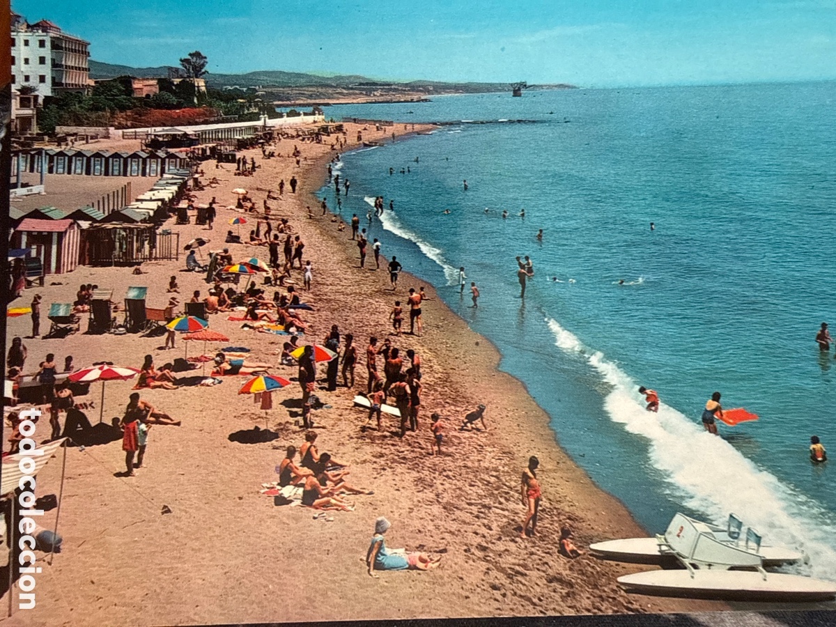 Postales: Vista antigua playa de Marbella