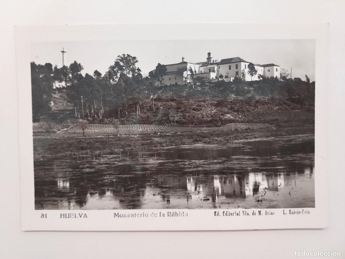 Postales: POSTAL HUELVA MONASTERIO DE LA RABIDA. 1953. SIN CIRCULAR. EDITORIAL VD DE M ARIAS. ROISIN FOTO