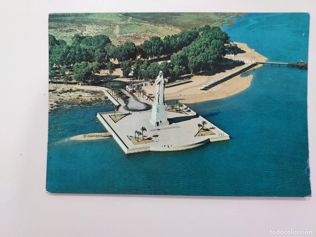 Postales: POSTAL HUELVA MONUMENTO A COLON VISTA AEREA. 1964. CIRCULADA