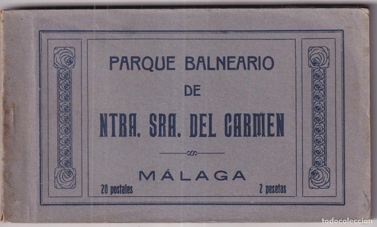 Postales: Parque balneario de Ntra Sra. del Carmen. M&aacute;laga 20 postales. Mateu