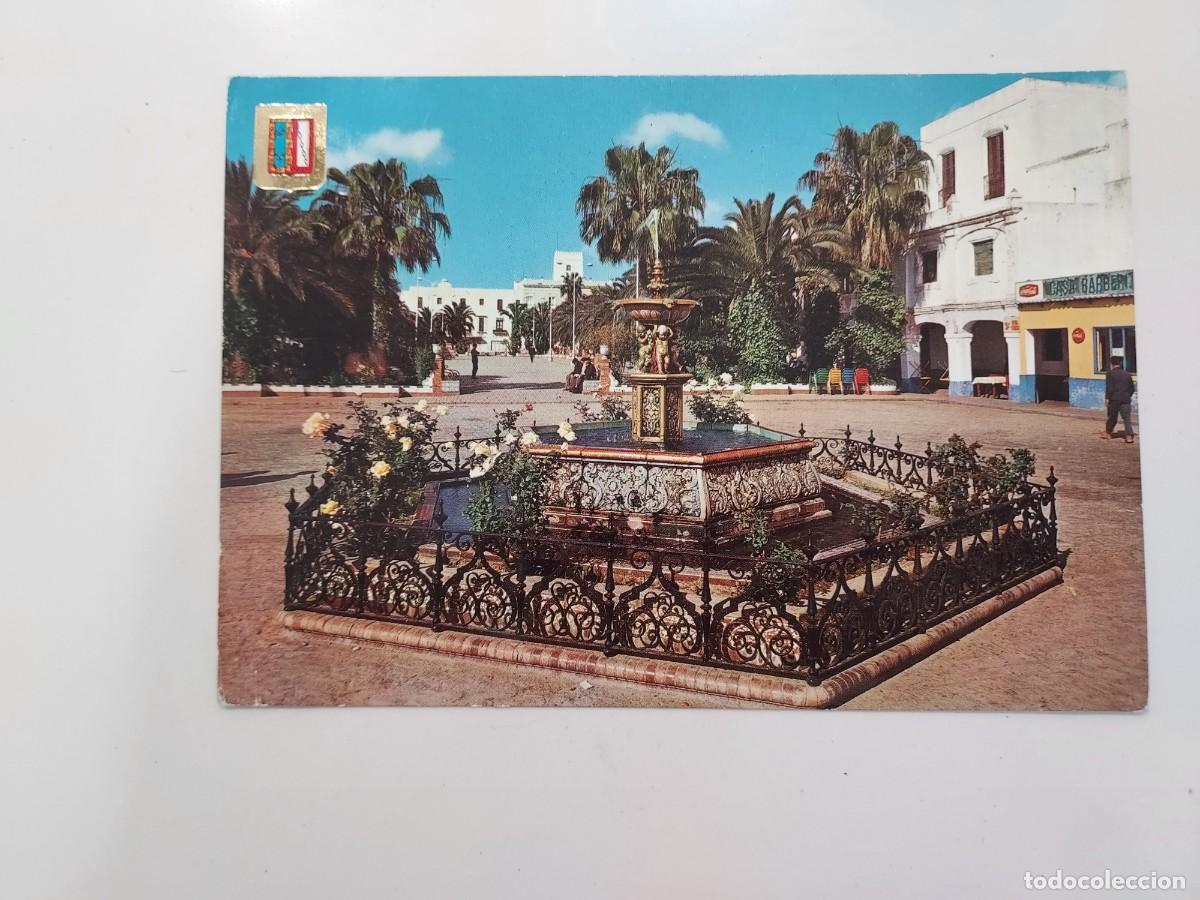 Postales: POSTAL AYAMONTE VISTA DE LA PLAZA DE QUEIPO DE LLANO. 1968. CIRCULADA. HUELVA. MATASELLOS AYAMONTE