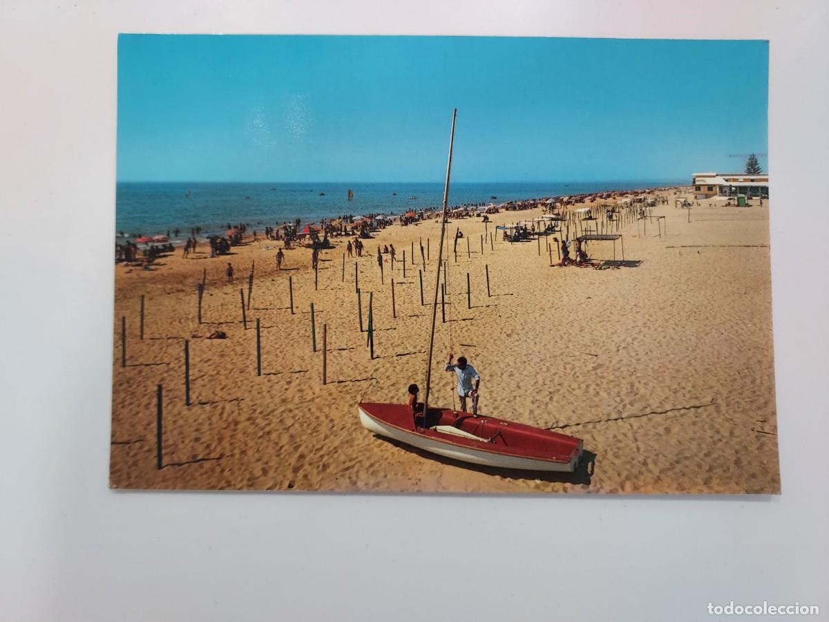 Postales: POSTAL (LEPE) LA ANTILLA VISTA DE LA PLAYA. 1984. SIN CIRCULAR. HUELVA. BUR-SE. (HOTEL AL FONDO)