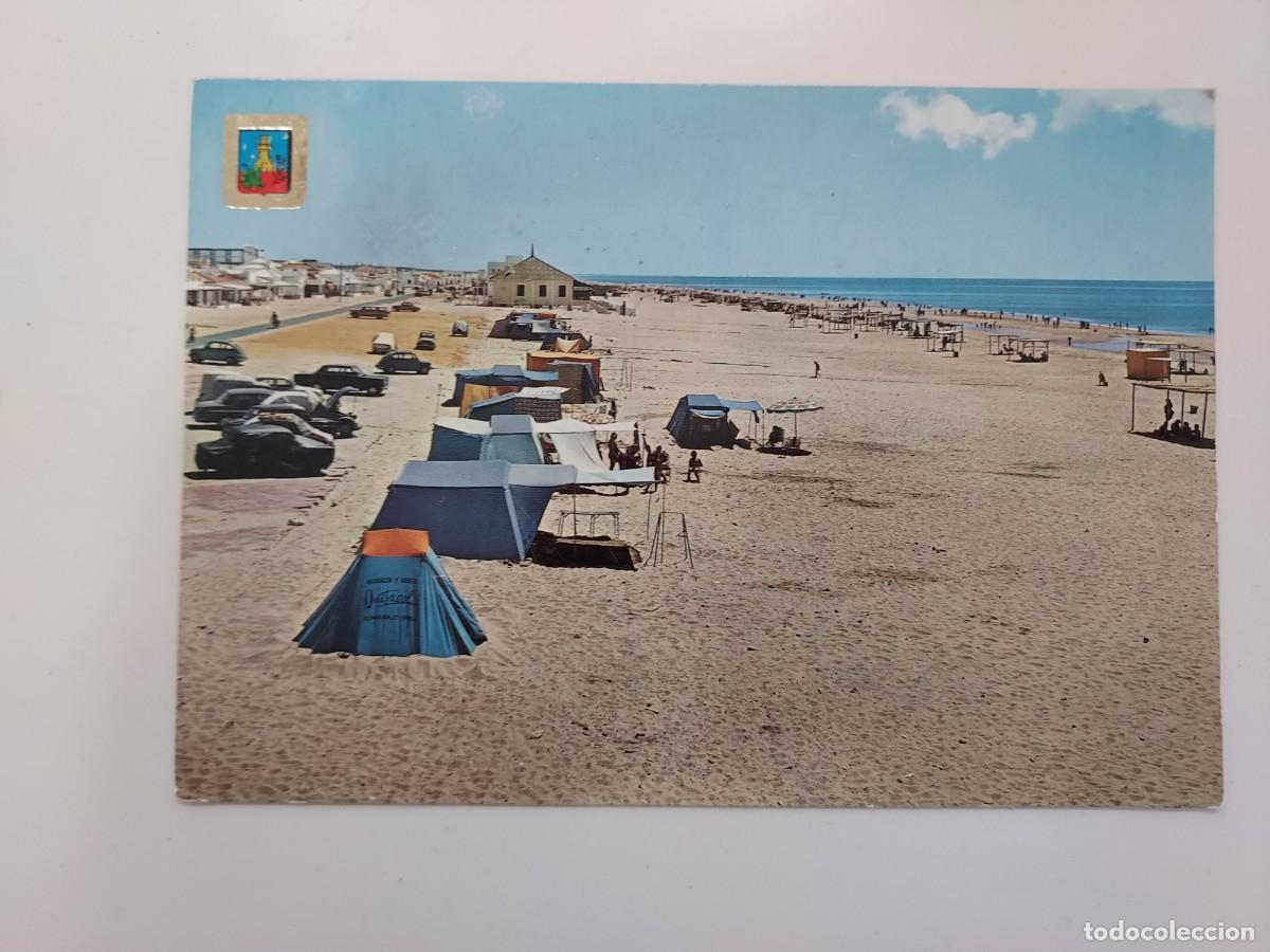 Postales: POSTAL LEPE PLAYA LA ANTILLA. 1968. CIRCULADA. HUELVA. MATASELLOS LA ANTILLA
