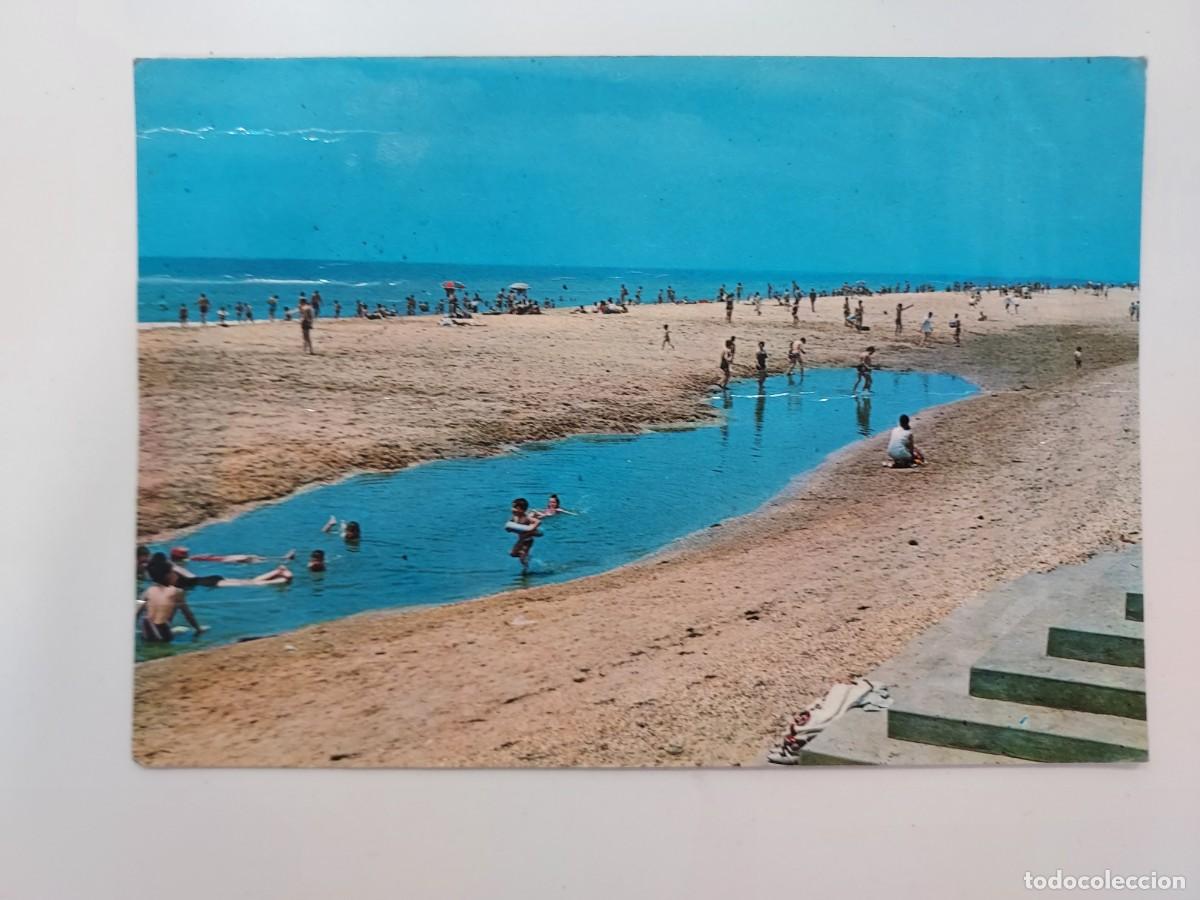 Postales: POSTAL PUNTA UMBRIA PLAYA. 1969. CIRCULADA. HUELVA. MATASELLOS LEPE
