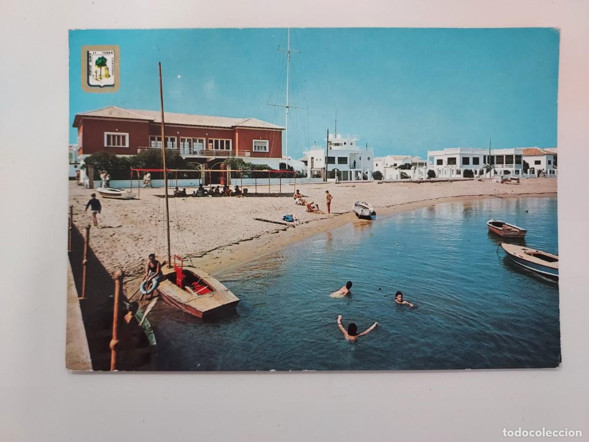 Postales: POSTAL PUNTA UMBRIA PLAYA CLUB MARITIMO. 1962. CIRCULADA. HUELVA. MATASELLOS PUNTA UMBRIA