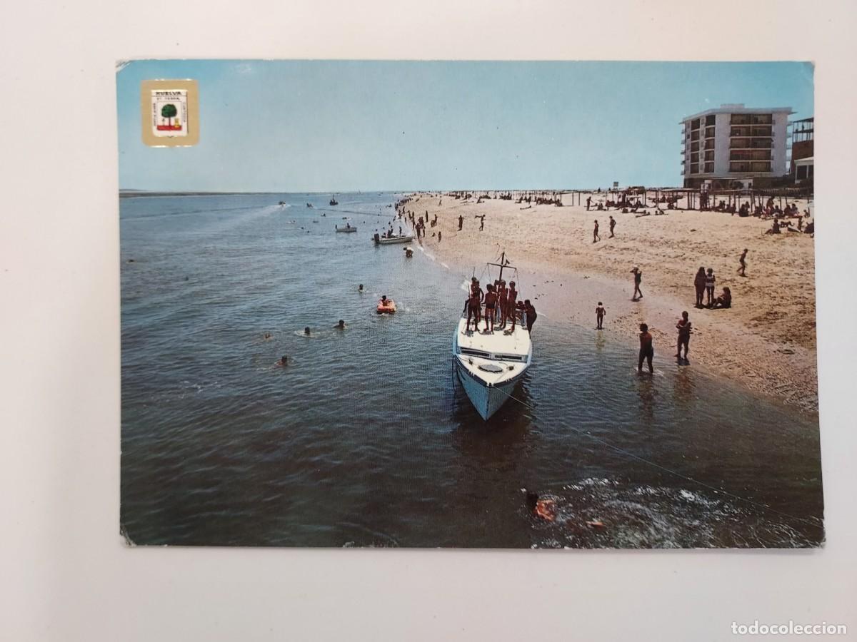 Postales: POSTAL PUNTA UMBRIA PLAYA CANALETA. 1968. ESCRITA. HUELVA. BARCO