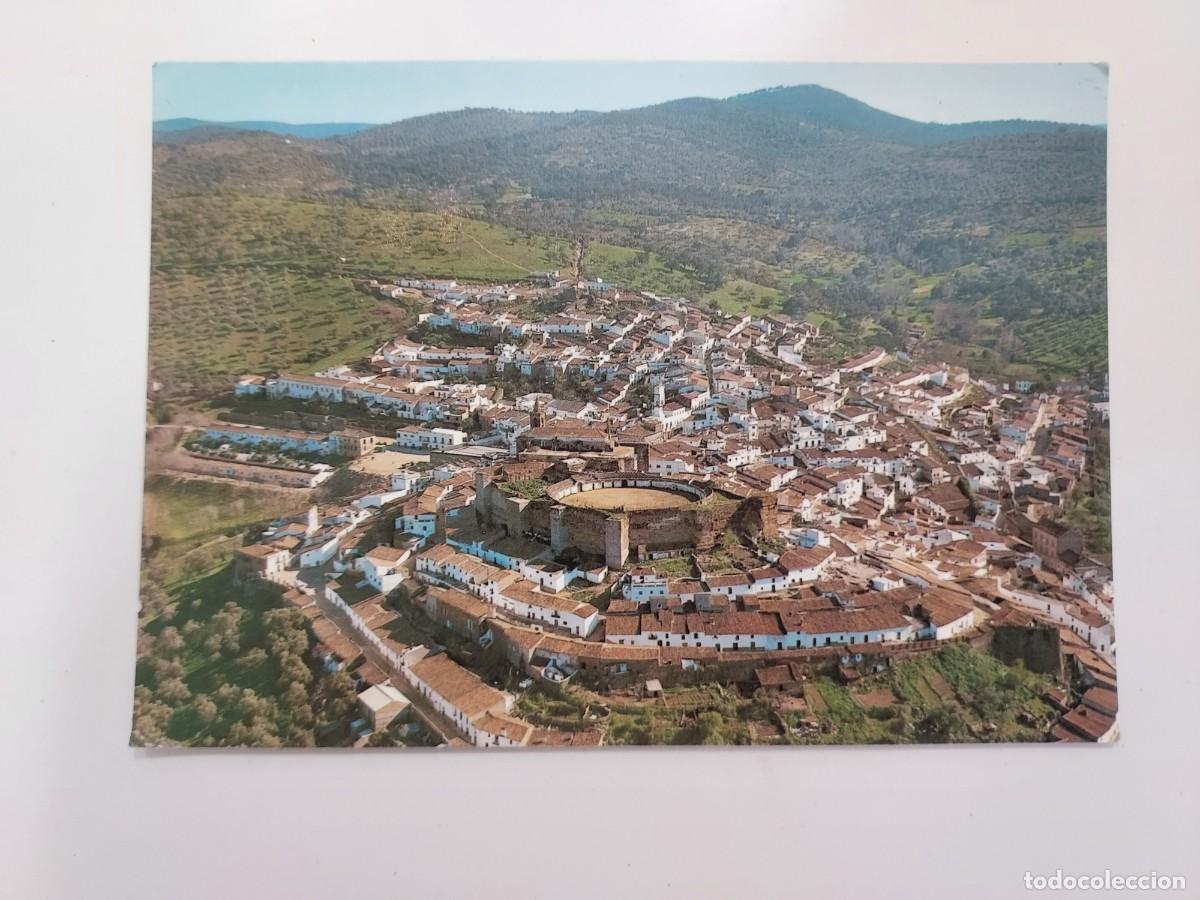 Postales: POSTAL AROCHE VISTA AEREA. 1982. SIN CIRCULAR. HUELVA. PLAZA DE TOROS