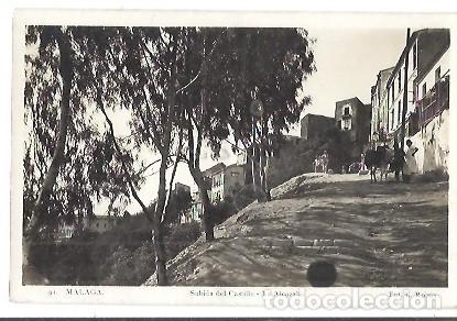 Postales: ANTIGUA POSTAL 91 MALAGA SUBIDA DEL CASTILLO LA ALCAZABA FOT L ROISIN
