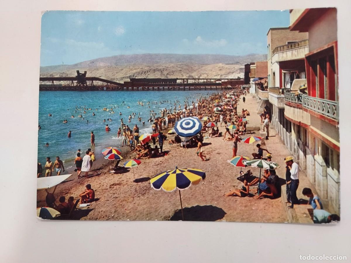 Postales: POSTAL ALMERIA PLAYA. 1962. CIRCULADA MATASELLOS ALMERIA 1963