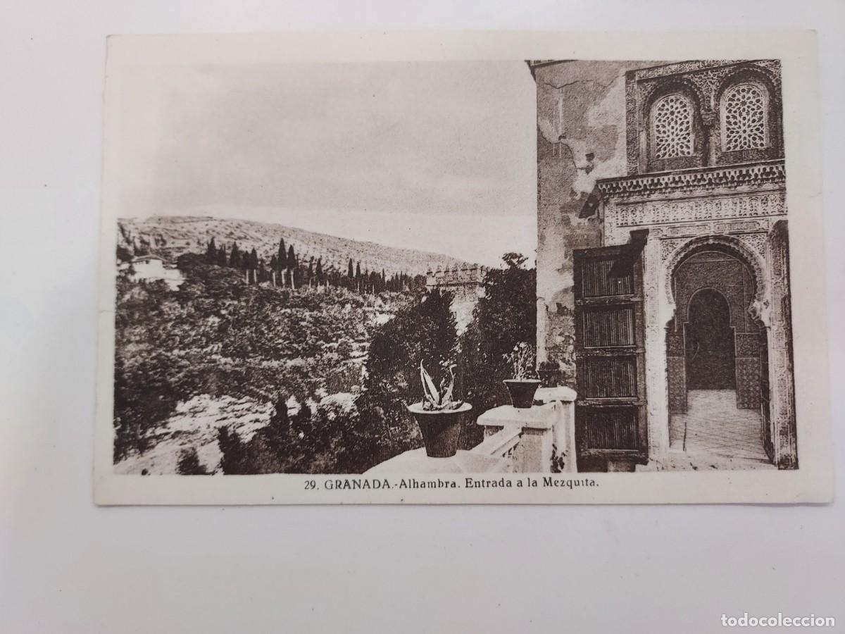 Postales: POSTAL GRANADA ALHAMBRA ENTRADA A LA MEZQUITA. A&Ntilde;OS 1930. SIN CIRCULAR. 29 SUCESOR DE CASSO