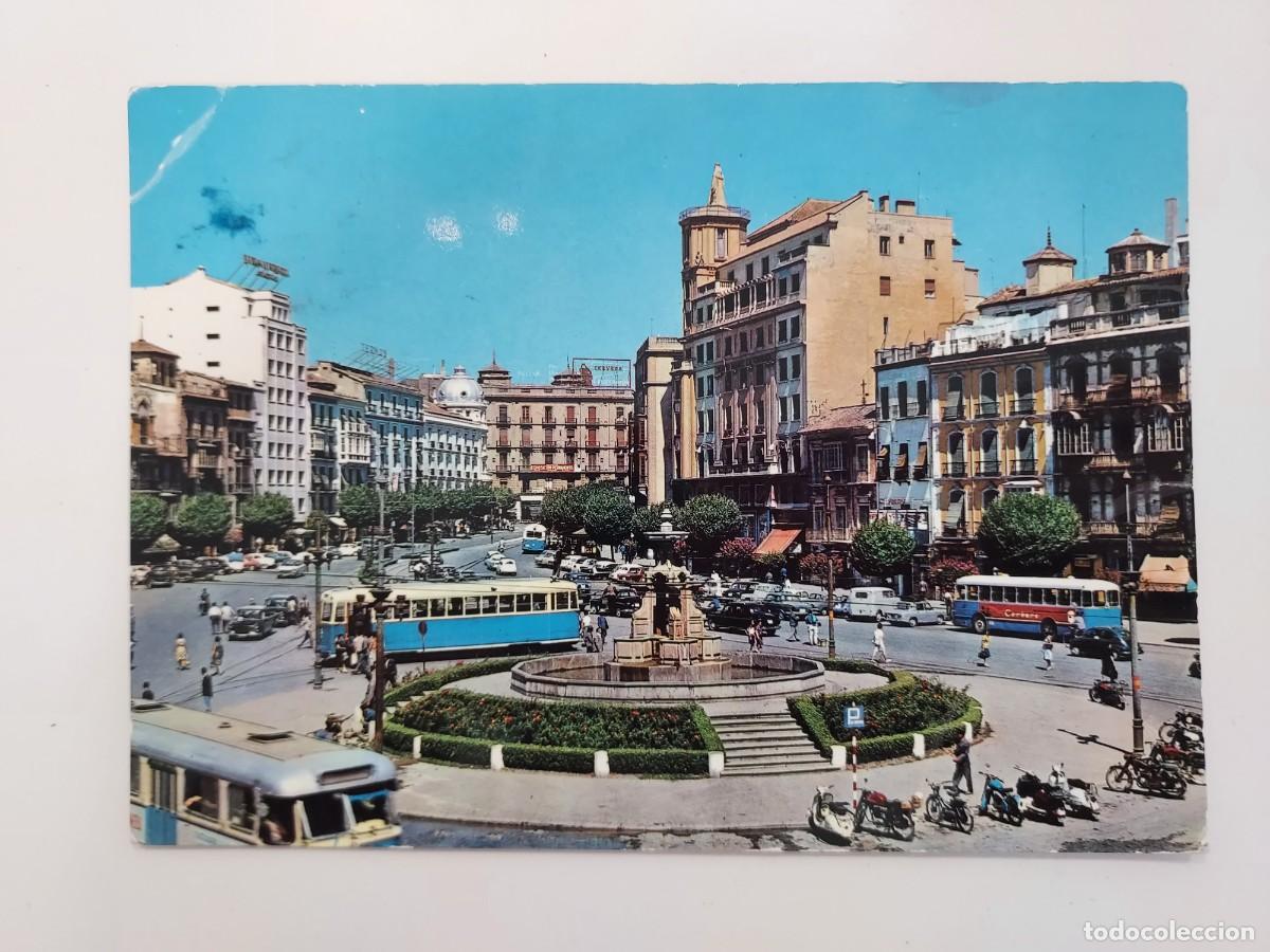 Postales: POSTAL GRANADA PUERTA REAL. 1966. CIRCULADA. MOTO VESPA MOTOCICLETA