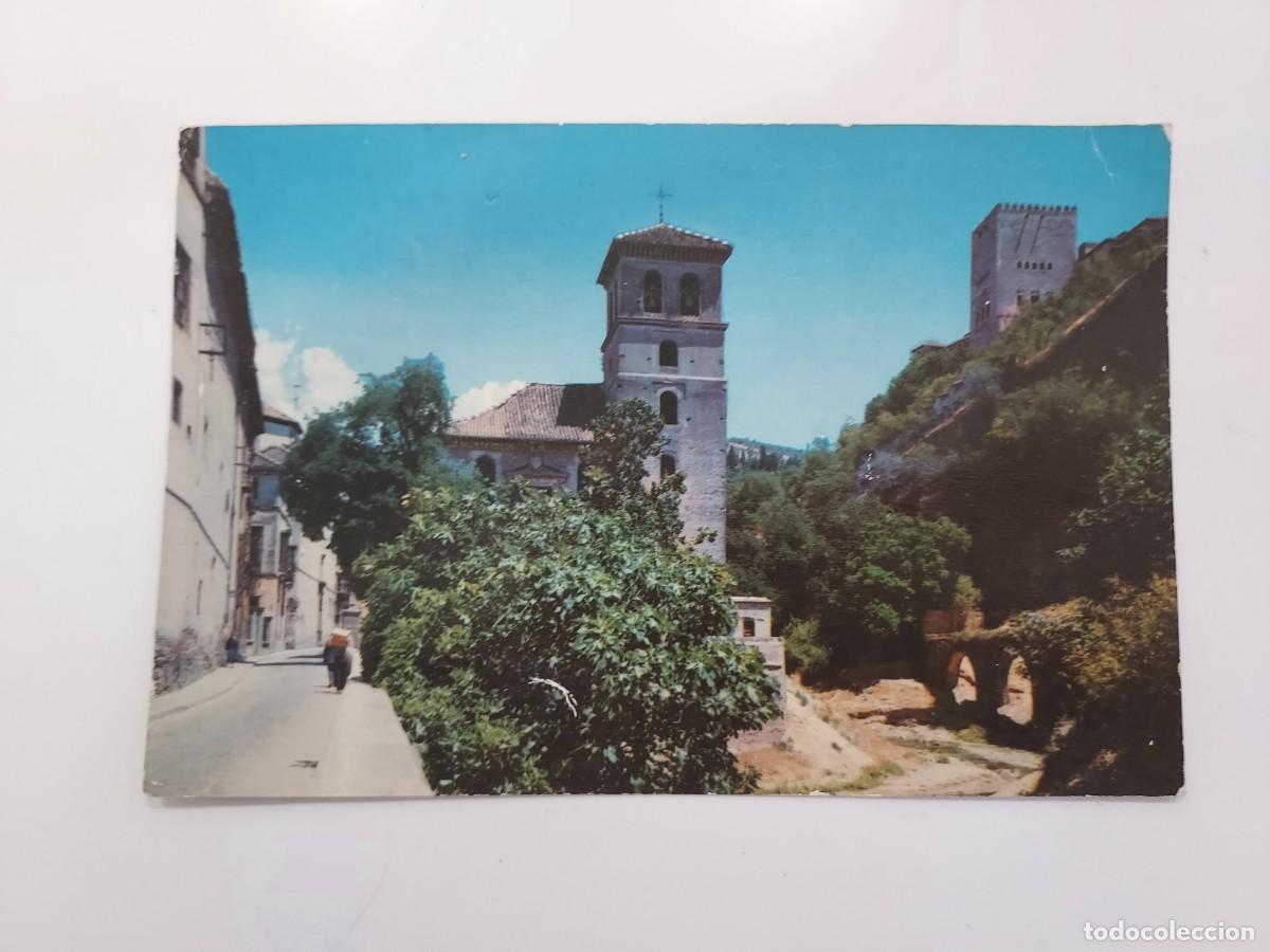 Postales: POSTAL GRANADA IGLESIA DE SAN PEDRO. A&Ntilde;OS 1950. CIRCULADA. LIBRERIA CERVANTES 129