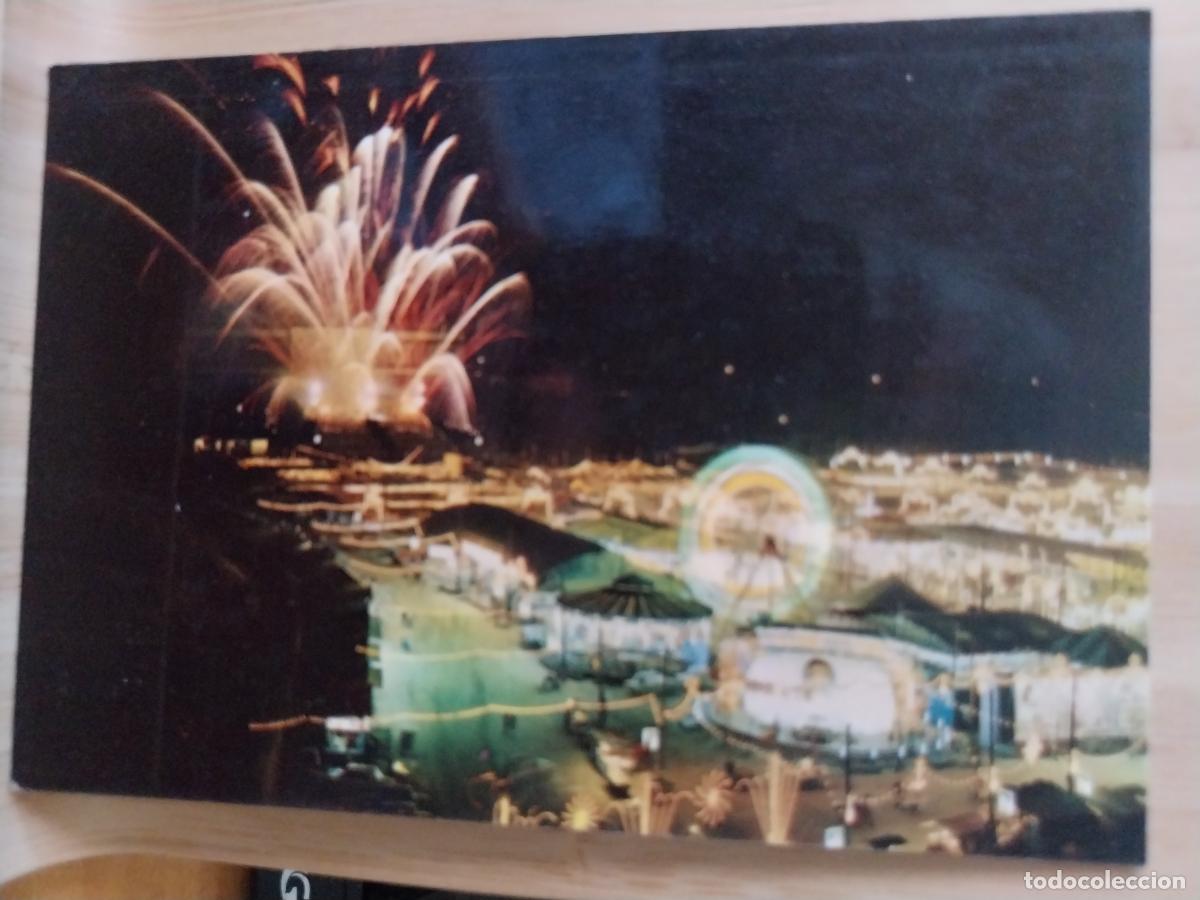 Postales: ALGECIRAS CADIZ RECINTO FERIAL POSTAL 20 SC ORIGINAL NOCTURNA FERIA ANIMADA DE NOCHE