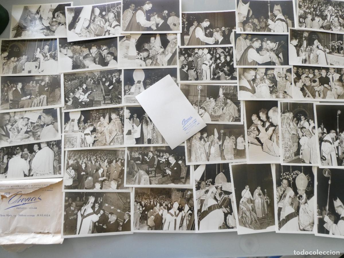 Postales: LOTE 35 FOTOS POSTALES REPORTAJE. ARENAS M&Aacute;LAGA. CELEBRACI&Oacute;N RELIGIOSA MISA MILITARES. OBISPO 3617