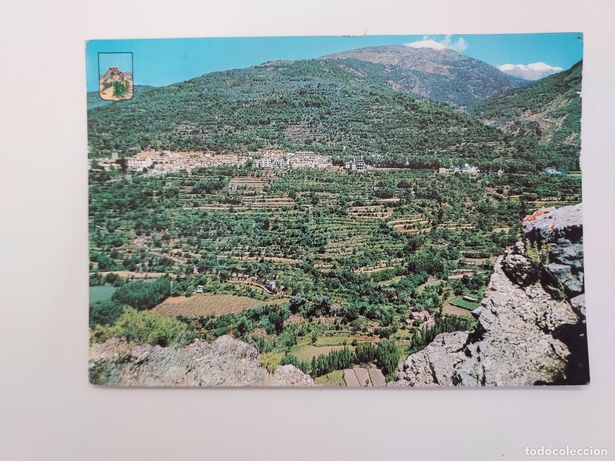 Postales: POSTAL LANJARON VISTA GENERAL CON SIERRA NEVADA AL FONDO. 1965. SIN CIRCULAR. GRANADA