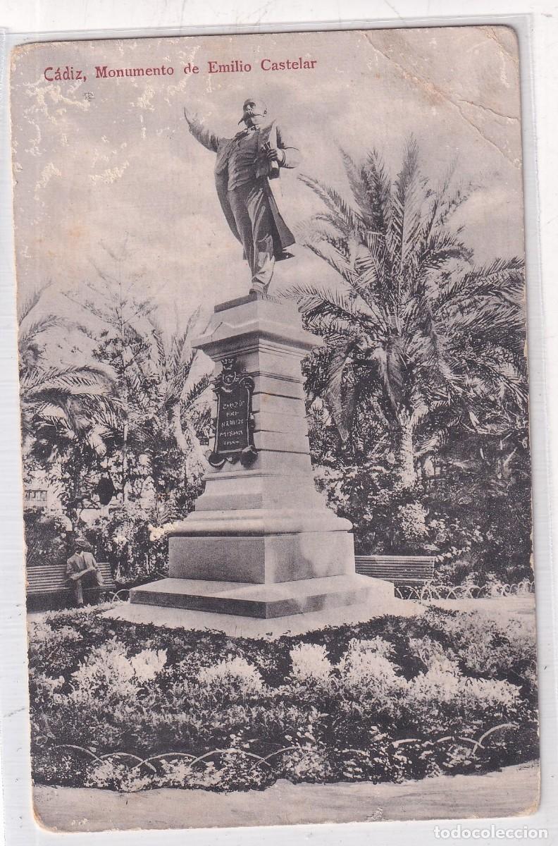 Postales: 11 C&aacute;diz Catedral. Programa fiestas veraniegas de 1908 en el reverso. Escrita