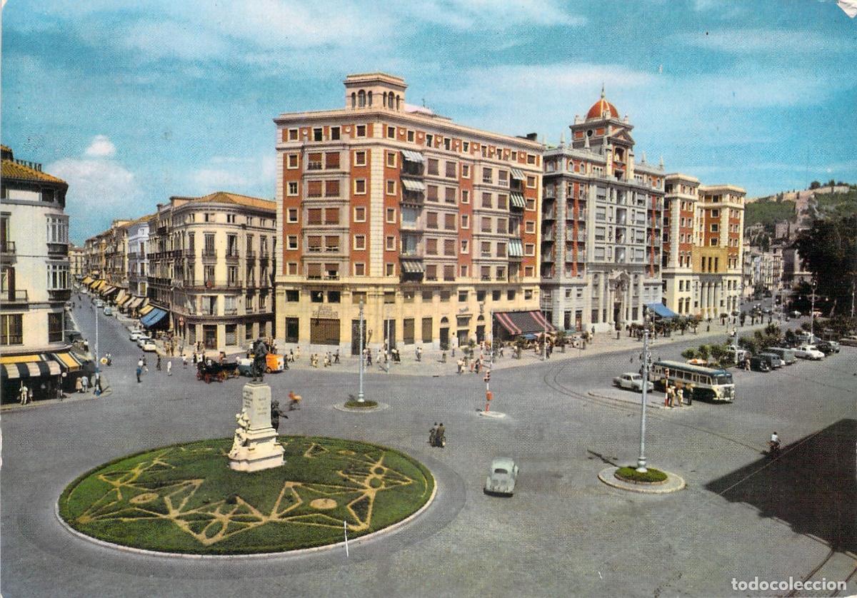 Postales: Postal de M&aacute;laga: Calle Larios y Acera de la Marina