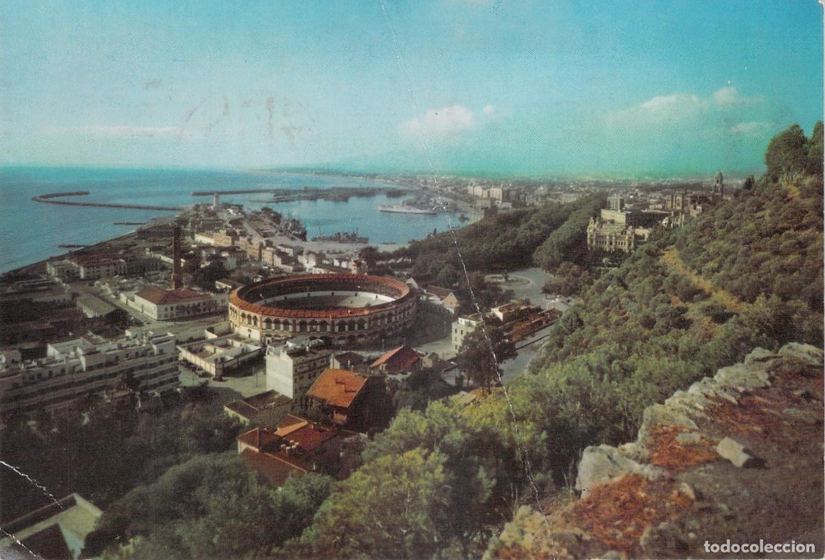 Postales: Postal de M&aacute;laga: Vista Panor&aacute;mica desde Gibralfaro y Plaza de Toros