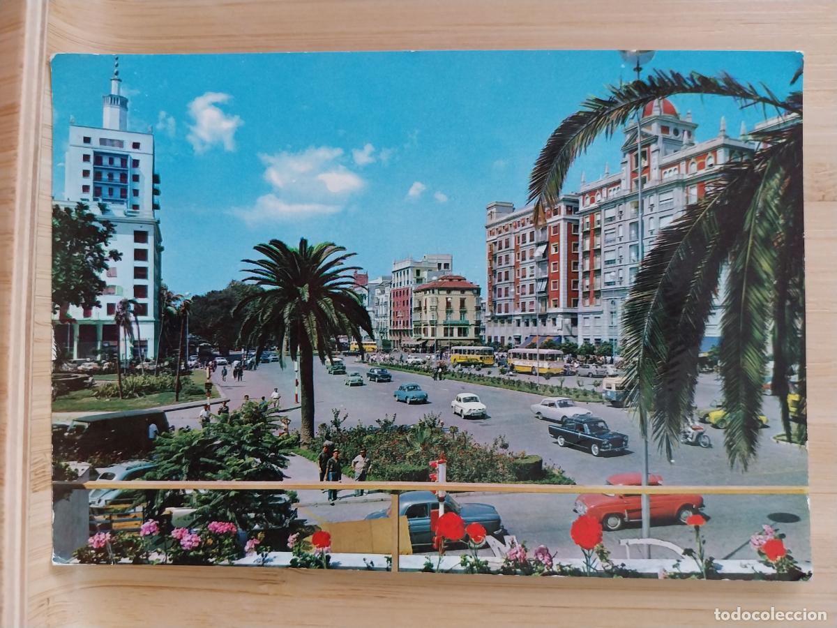 Postales: MALAGA ED BEASCOA 1014 ESCRITA A&Ntilde;O 1965 ANIMADA COCHES CL&Aacute;SICOS