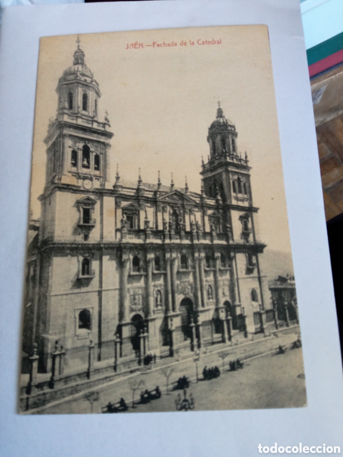 Postales: Antigua postal fotogr&aacute;fica Ja&eacute;n, Fachada de la Catedral