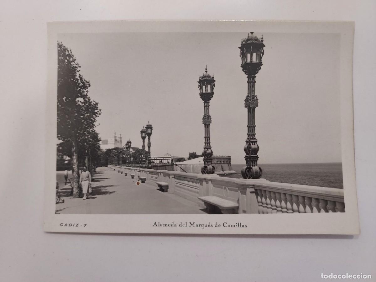 Postales: POSTAL CADIZ ALAMEDA DEL MARQUES DE COMILLAS. A&Ntilde;OS 1930. SIN CIRCULAR. 7