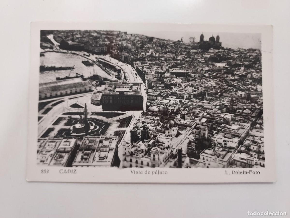 Postales: POSTAL CADIZ VISTA DE PAJARO. A&Ntilde;OS 1940-1950 (ANOTADO 1953). SIN CIRCULAR. ROISIN 252