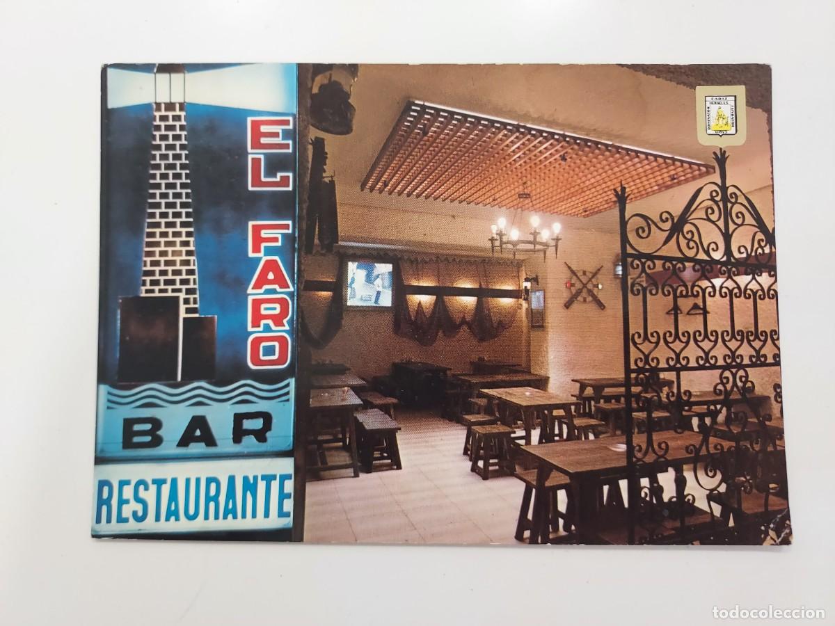 Postales: POSTAL CADIZ BAR RESTAURANTE TIPICO EL FARO. 1971. SIN CIRCULAR