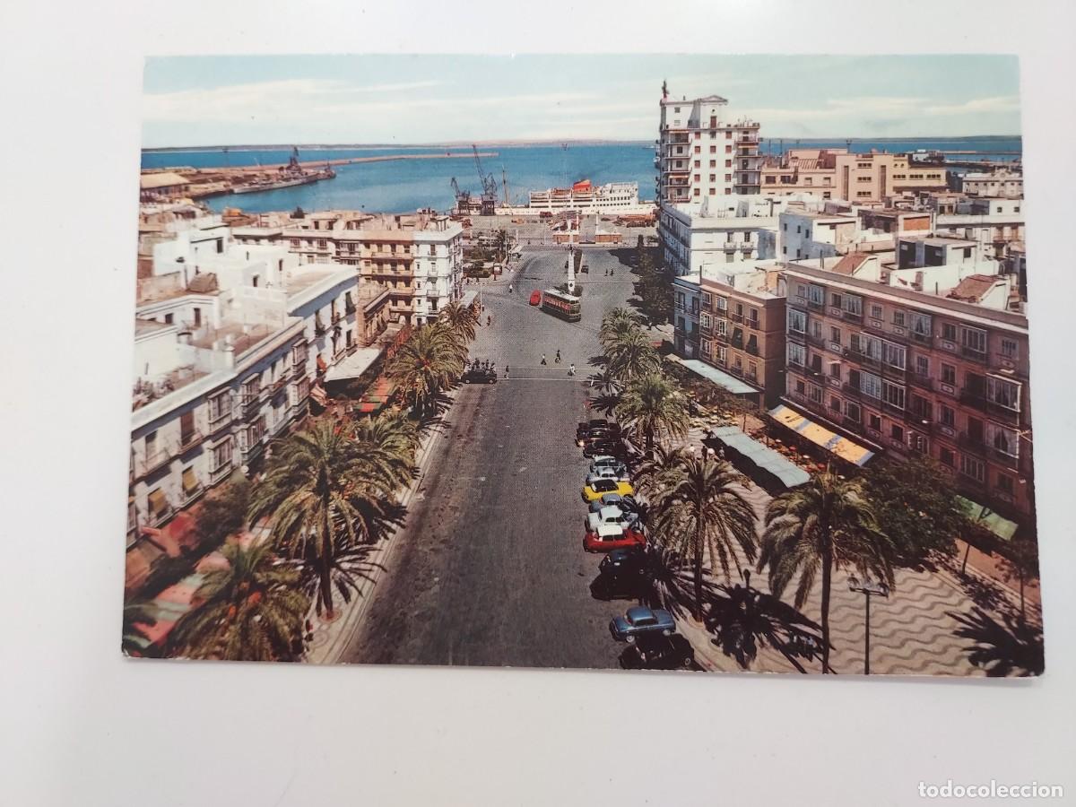 Postales: POSTAL CADIZ PLAZA DE S. JUAN DE DIOS Y PUERTO. 1963. SIN CIRCULAR
