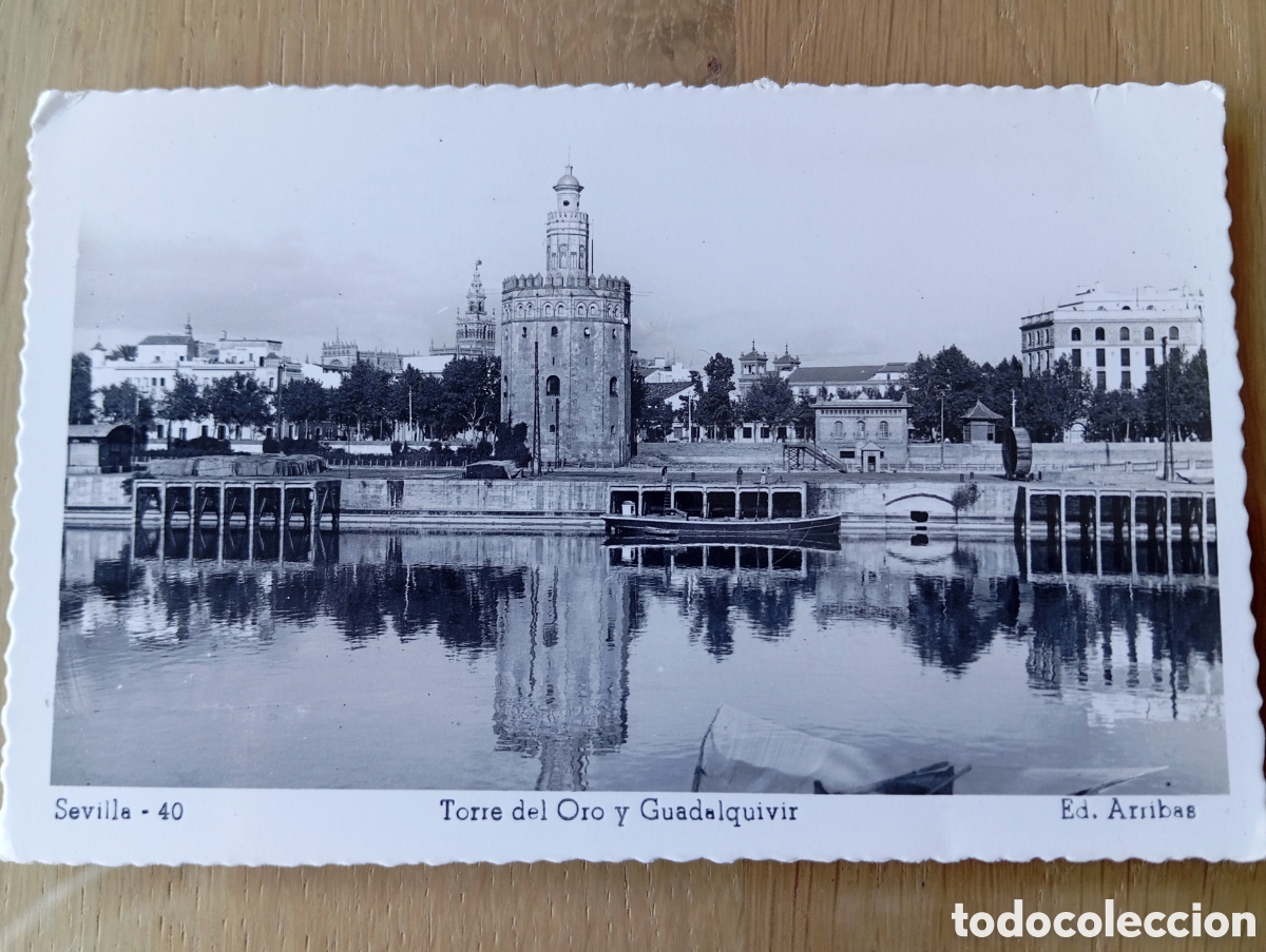 Postales: POSTAL SEVILLA TORRE DEL ORO Y GUADALQUIVIR ARRIBAS 40 SIN CICULAR