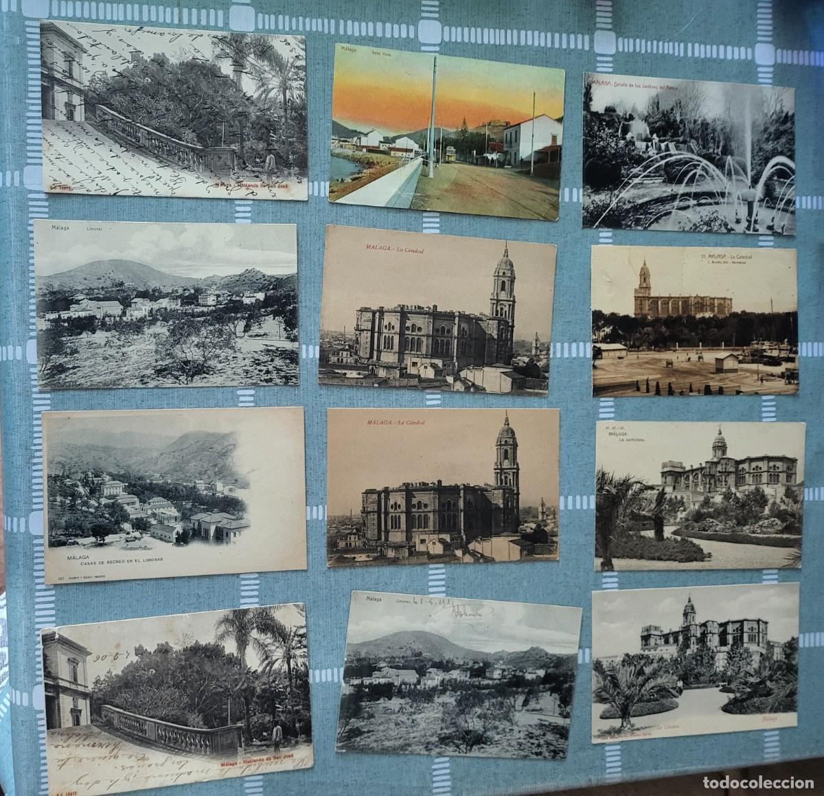 Postales: M&aacute;laga 12 postales 9 X 13 ctms...