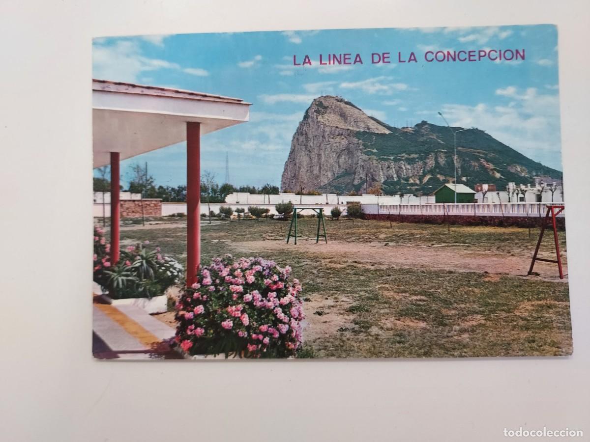 Postales: POSTAL LA LINEA DE LA CONCEPCION EL PE&Ntilde;ON DE GIBRALTAR. 1967. SIN CIRCULAR. CADIZ. ARRIBAS 2003