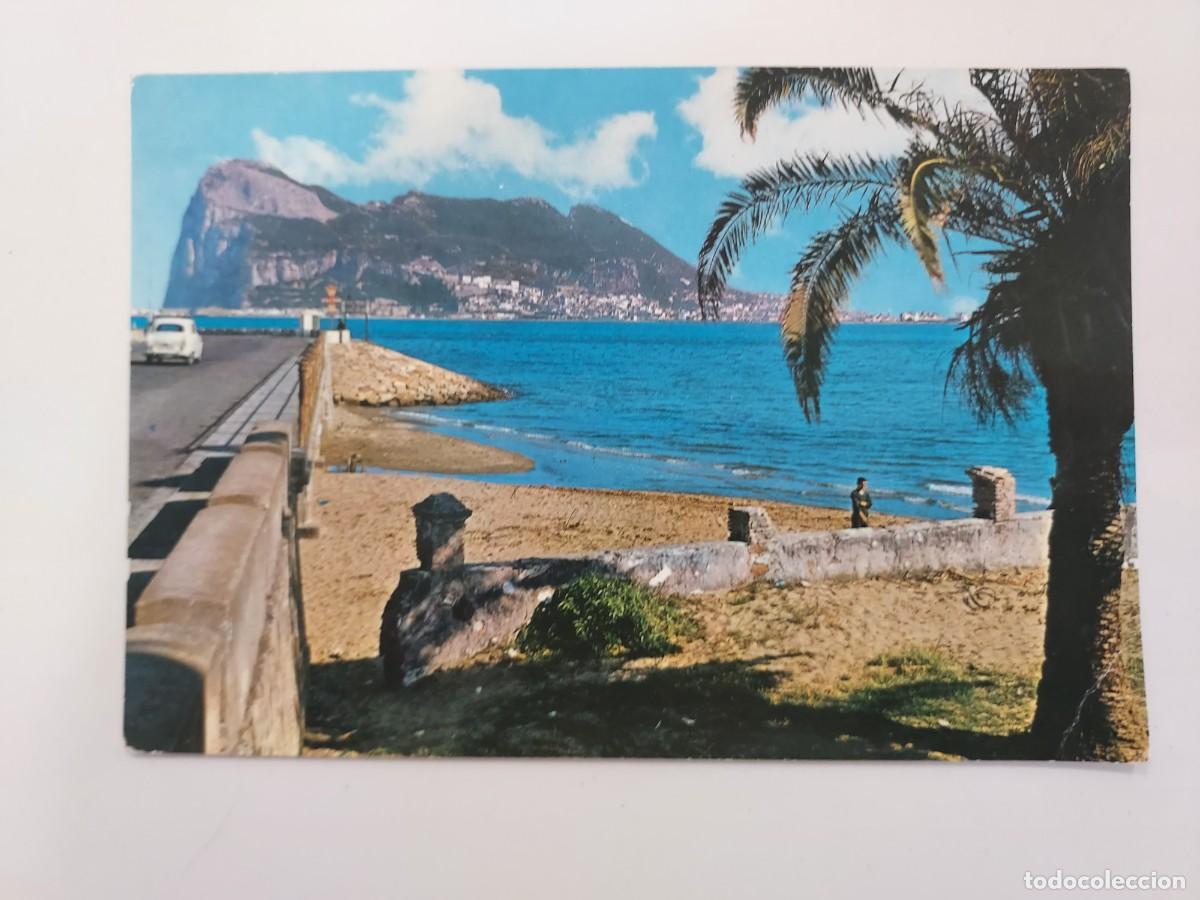 Postales: POSTAL LA LINEA DE LA CONCEPCION PE&Ntilde;ON DE GIBRALTAR. 1963. ESCRITA. CADIZ. 4