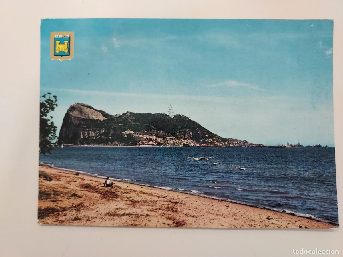 Postales: POSTAL LA LINEA PE&Ntilde;ON DE GIBRALTAR. 1963. CIRCULADA. CADIZ. SUBIRATS 9. MATASELLOS LA LINEA