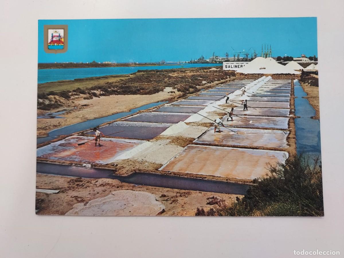 Postales: POSTAL SAN FERNANDO SALINAS EXTRACCION DE SAL EN LOS TAJOS. 1962. SIN CIRCULAR. CADIZ