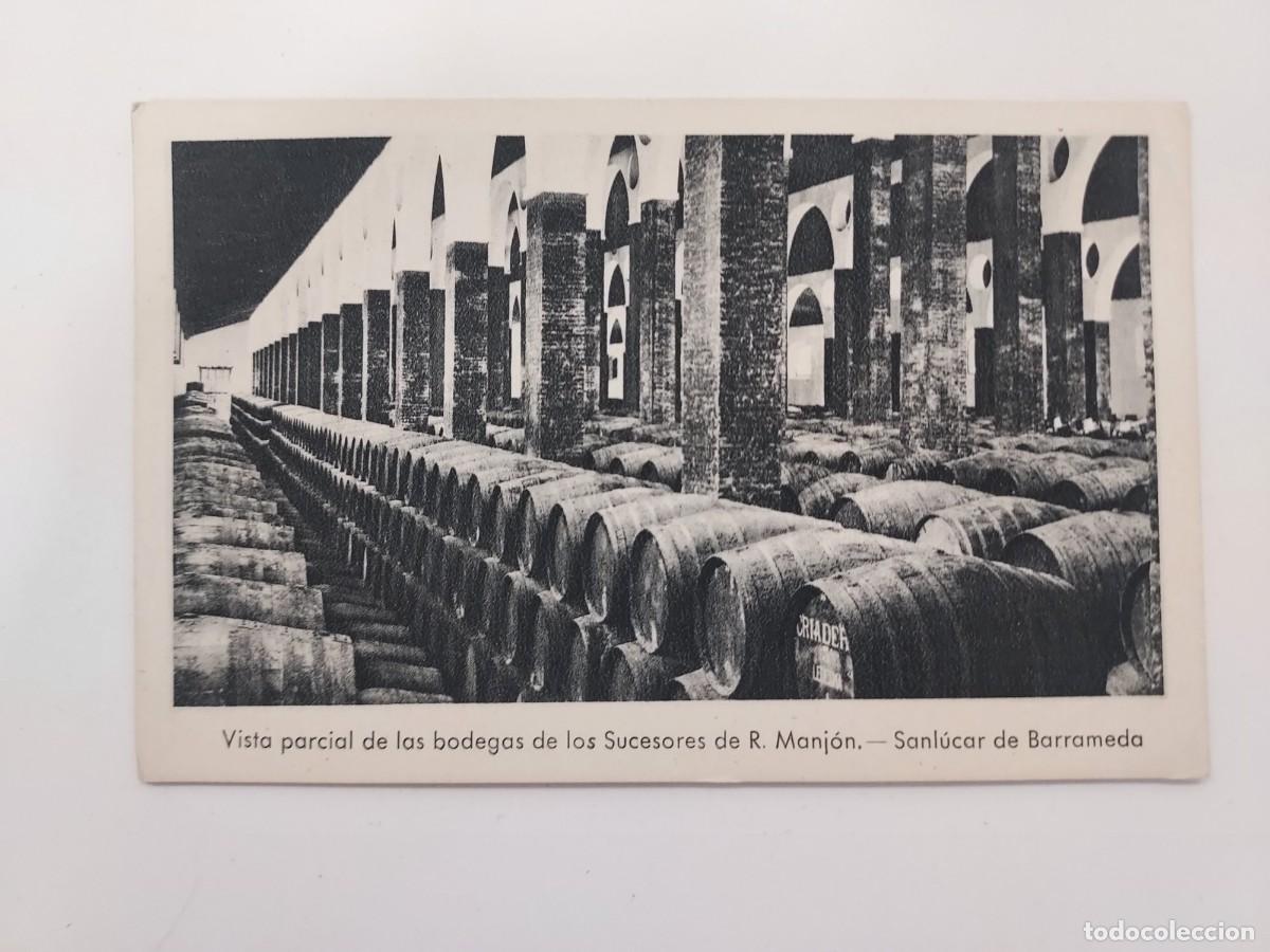 Postales: POSTAL SANLUCAR DE BARRAMEDA BODEGAS SUCESORES DE MANJON. SIN CIRCULAR. CADIZ