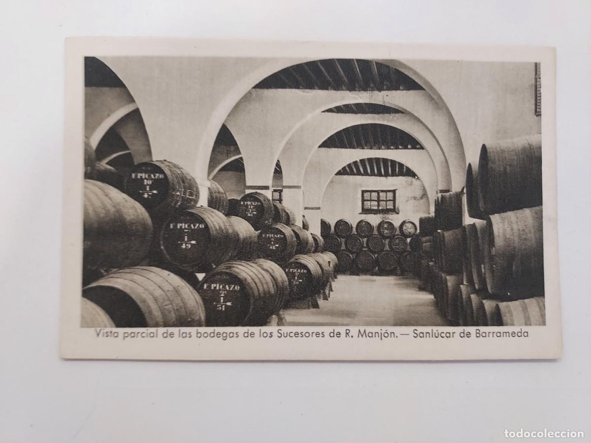 Postales: POSTAL SANLUCAR DE BARRAMEDA BODEGAS SUCESORES DE MANJON. SIN CIRCULAR. CADIZ