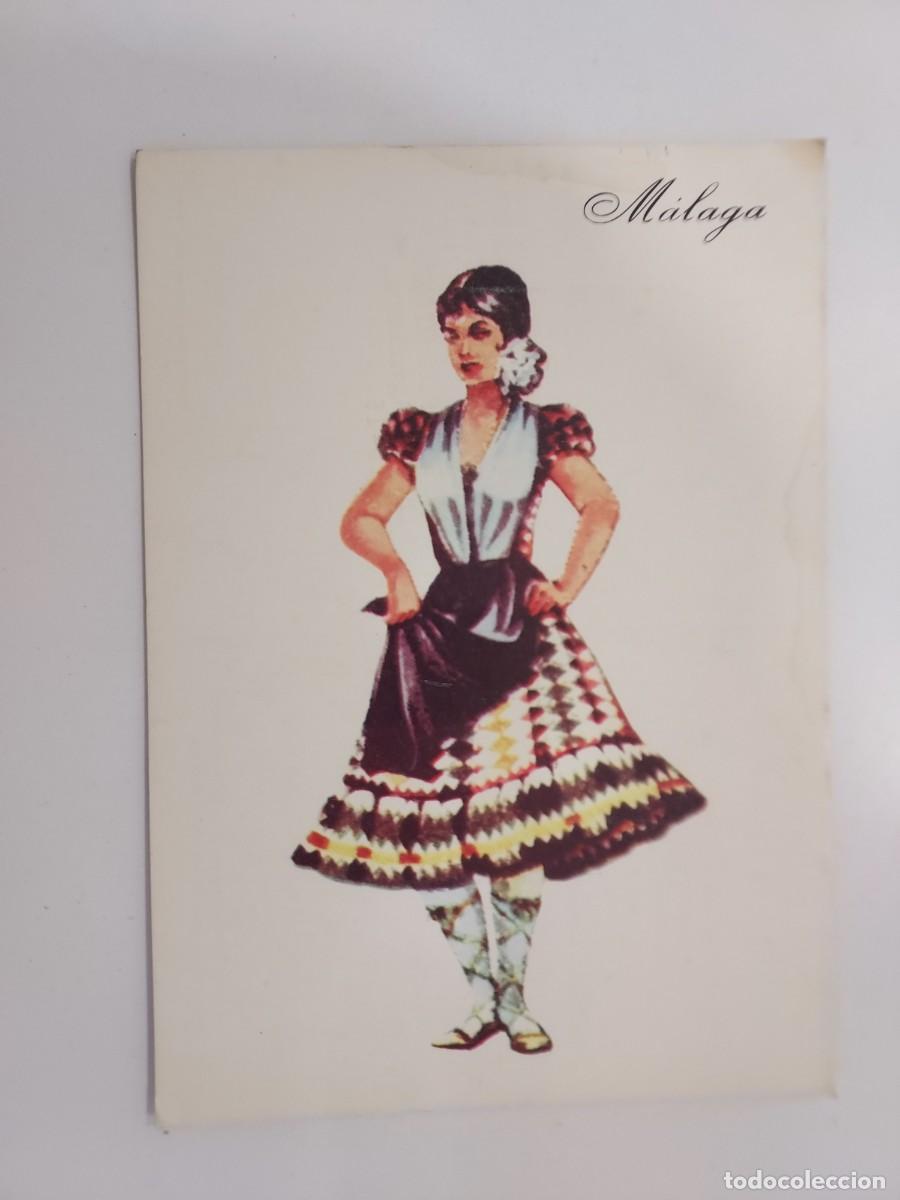 Postales: POSTAL MALAGA TRAJE REGIONAL MUJER. PUBLICIDAD FARMACIA PRONITOL. 1973. CIRCULADA