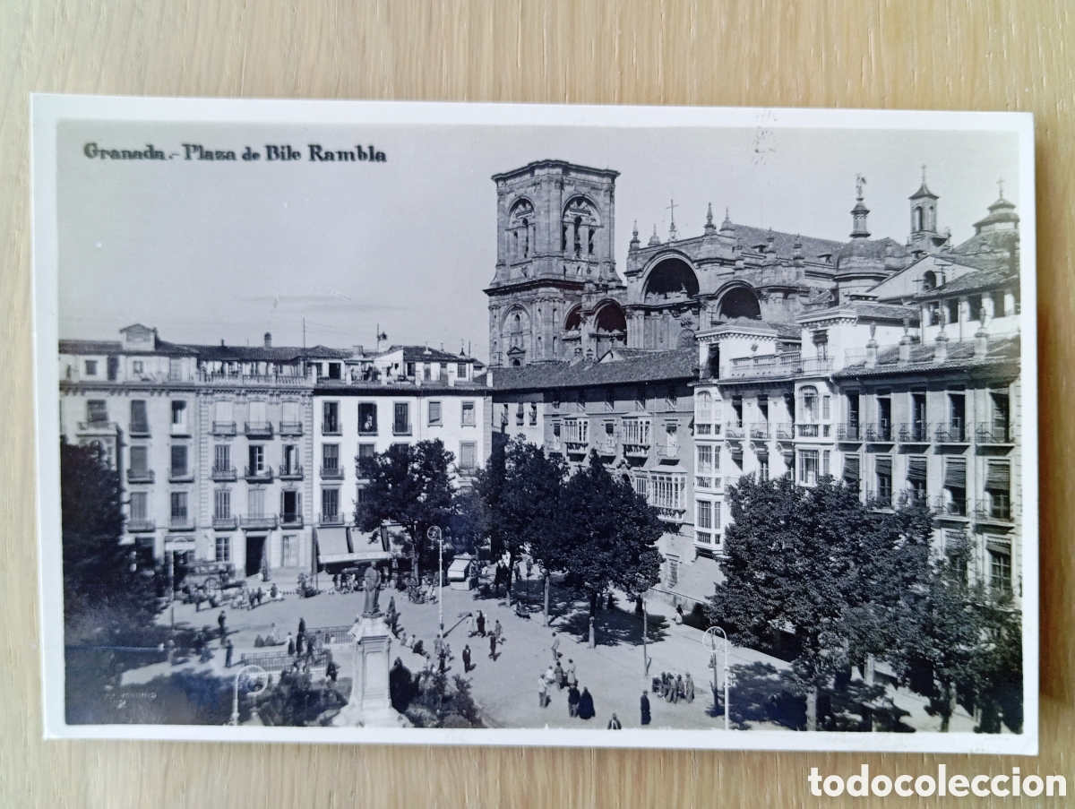 Postales: POSTAL GRANADA PLAZA BIB RAMBLA BIBARRAMBLA FRAY LUIS DE GRANADA G.H. ALSINA 22 SIN CIRCULAR