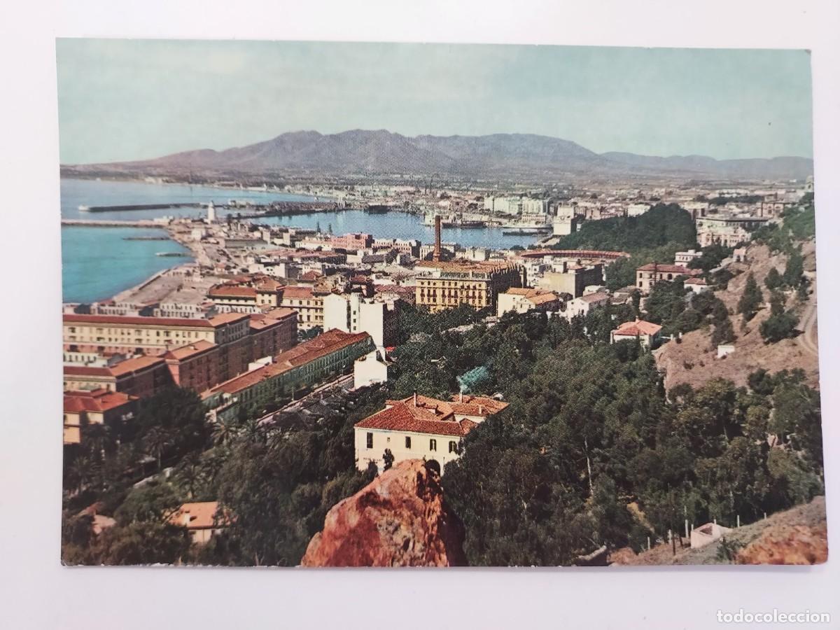 Postales: POSTAL MALAGA VISTA DESDE EL MONTE DE GIBRALFARO. 1960. ESCRITA