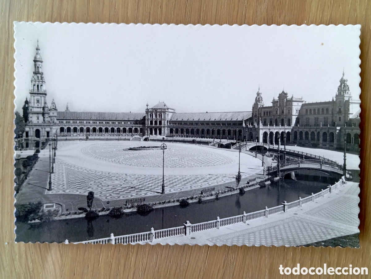 Postales: POSTAL SEVILLA PLAZA DE ESPA&Ntilde;A GARC&Iacute;A GARRABELLA 74 SIN CIRCULAR