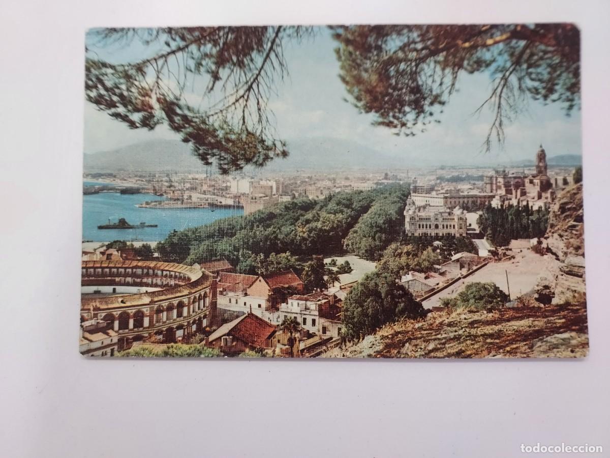 Postales: POSTAL MALAGA VISTA DESDE GIBRALFARO. 1959. ESCRITA. PLAZA DE TOROS. 4