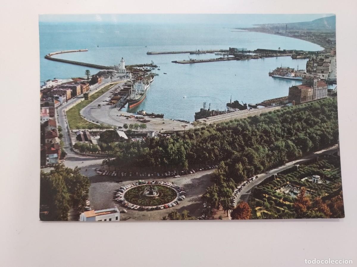 Postales: POSTAL MALAGA PASEO DE LA FAROLA Y PUERTO. 1963. ESCRITA