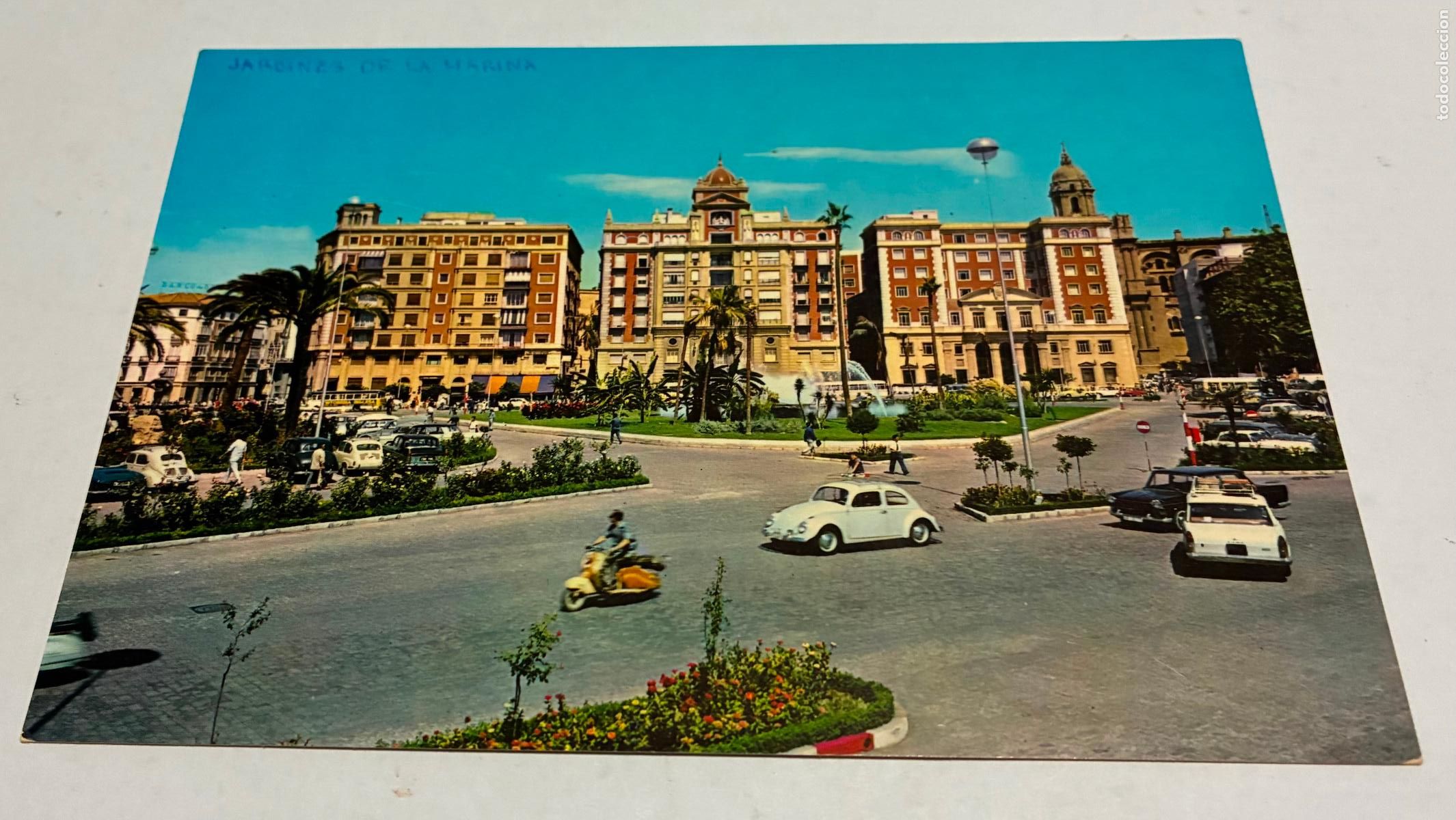 Postales: POSTAL MALAGA JARDINES Y FUENTE DE LA MARINA