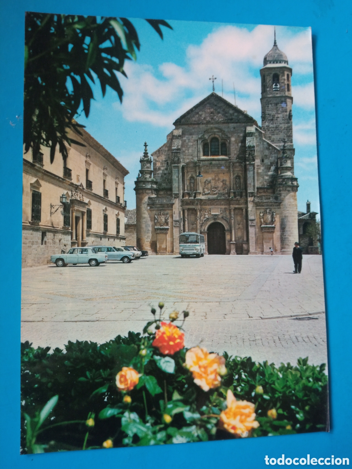 Postales: Antigua postal fotogr&aacute;fica, Ubeda, Iglesia del Salvador y Parador de Turismo, Ediciones Arribas