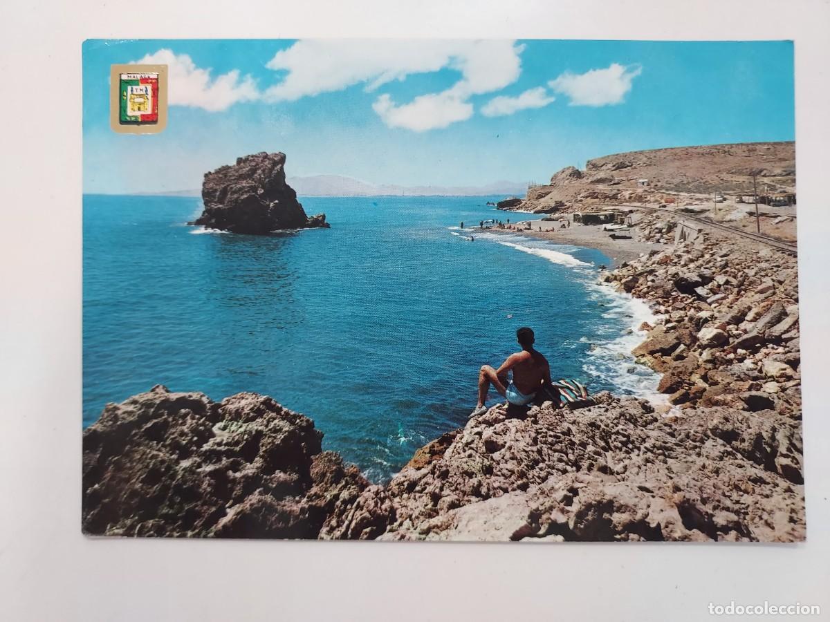 Postales: POSTAL MALAGA PLAYA DEL PE&Ntilde;ON DEL CUERVO. 1963. CIRCULADA. DOMINGUEZ 107