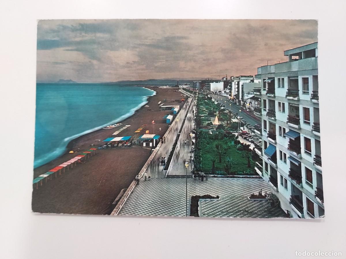 Postales: POSTAL ESTEPONA PASEO MARITIMO ATARDECER. 1970. CIRCULADA. MALAGA. TRIPLE SELLO