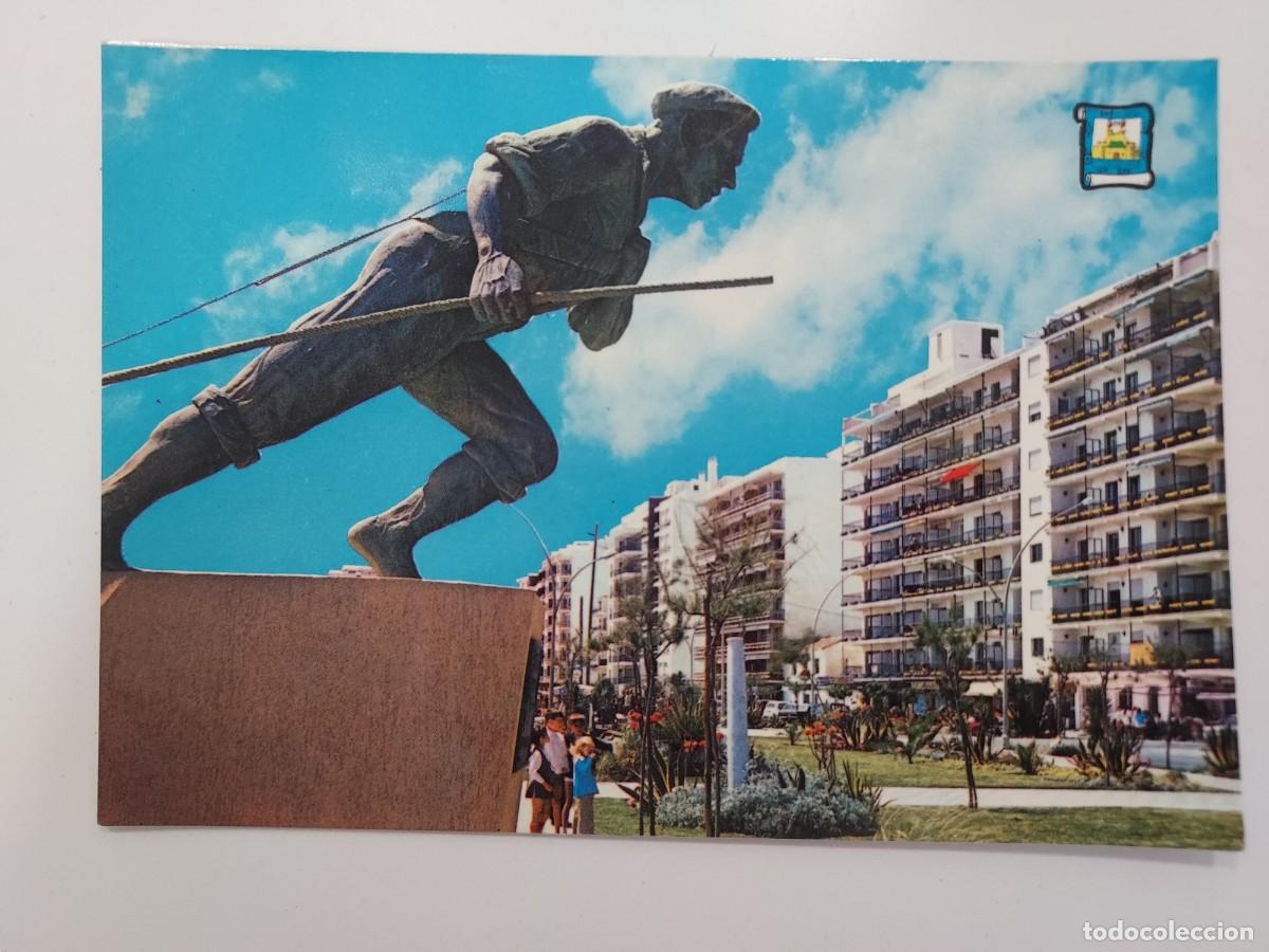 Postales: POSTAL FUENGIROLA PASEO MARITIMO (MONUMENTO PESCADOR). 1970. SIN CIRCULAR. MALAGA