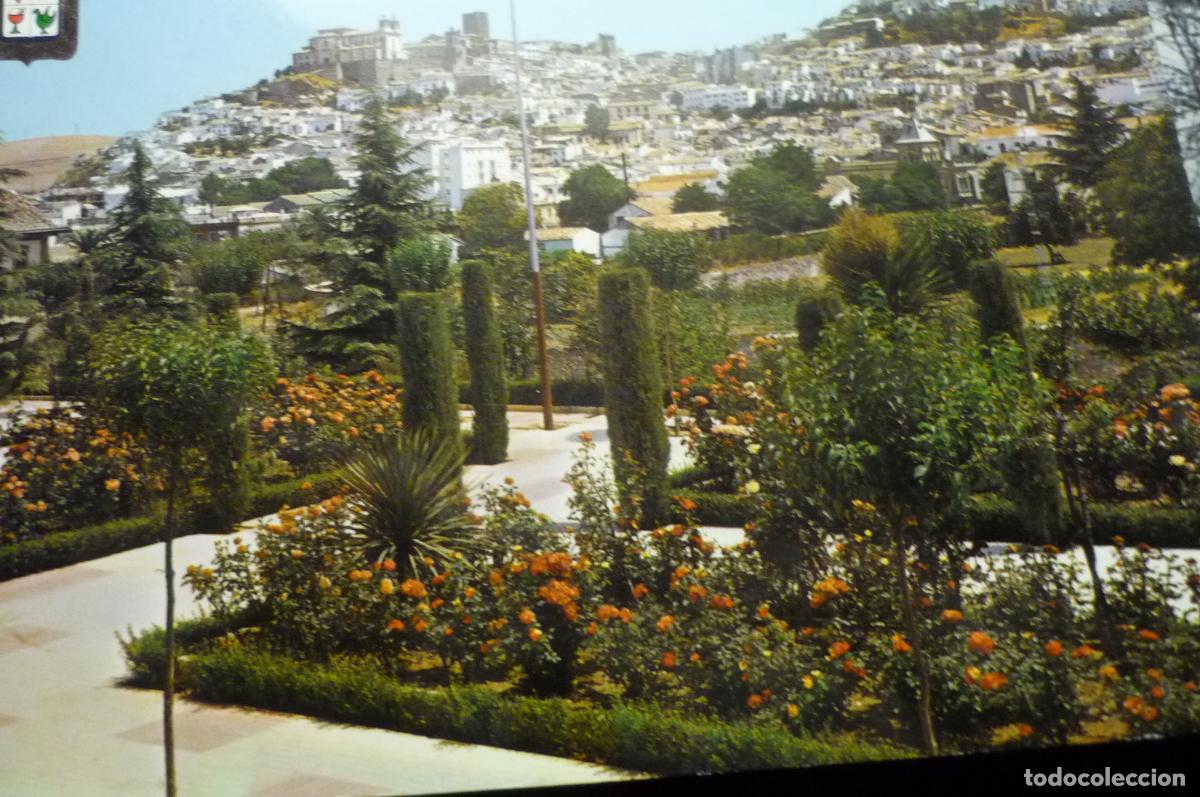 Postales: postal martos parque municipal escrita