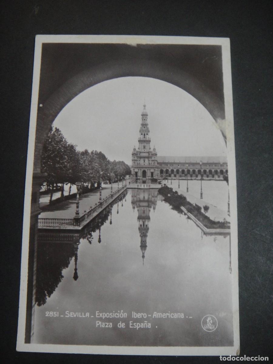 Postales: sevilla , plaza de espa&ntilde;a - edit. unique - sin circular